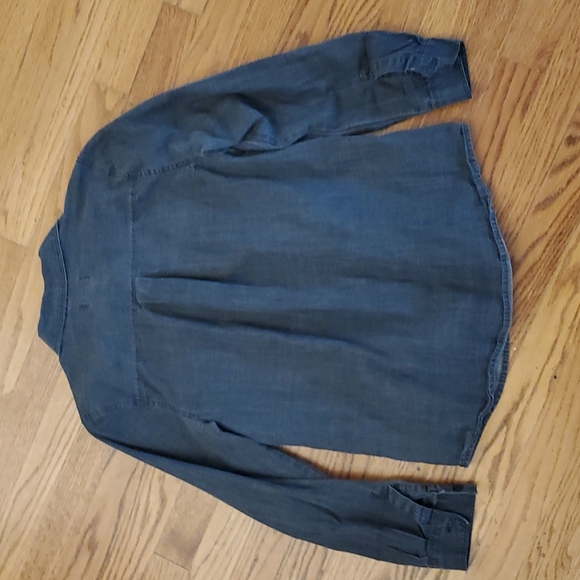 Old Navy dark gray chambray button-down shirt, size small - Picture 5 of 5